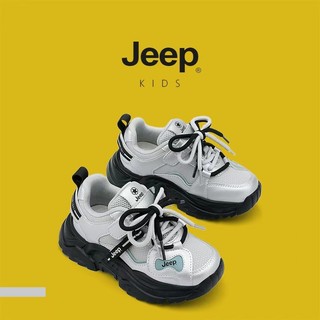 Giày Bé Gái Jeep Mùa Thu Phong Cách Mới Đế Mềm Da Bề Mặt Chống Sốc Giày Bố Velcro Bé Trai Nhẹ Giày Thể Thao Nóng Phong Cách Mới