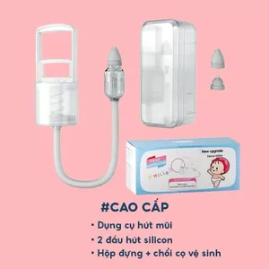 Dụng Cụ Hút Mũi Kéo Tay Thế Hệ Mới, Đầu Hút Silicon, Lực Hút Mạnh, An Toàn Cho Bé