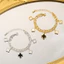 Vòng tay cỏ ba lá bốn lớp thời trang, thép titan mạ vàng 18K bền màu
