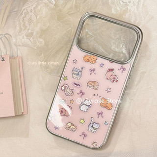 Ốp Lưng Mèo Dễ Thương Cho iPhone 17ProMax 17Po 17 16ProMax 16Pro 16 16Plus 15ProMax 15Pro 15 14ProMax 14Pro 14 13ProMax 13Pro 13 15Plus Apple iPhone Case Mạ Điện Cứng Huawei P70