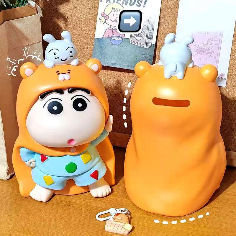 Crayon Shin Chan Hộp Đựng Tiền, Trang Trí Tiết Kiệm Xe Tăng Crayon Shin-chan Piggy Bank, Anime Sưu Tập Hình Mô Hình Hộp Bảo Quản