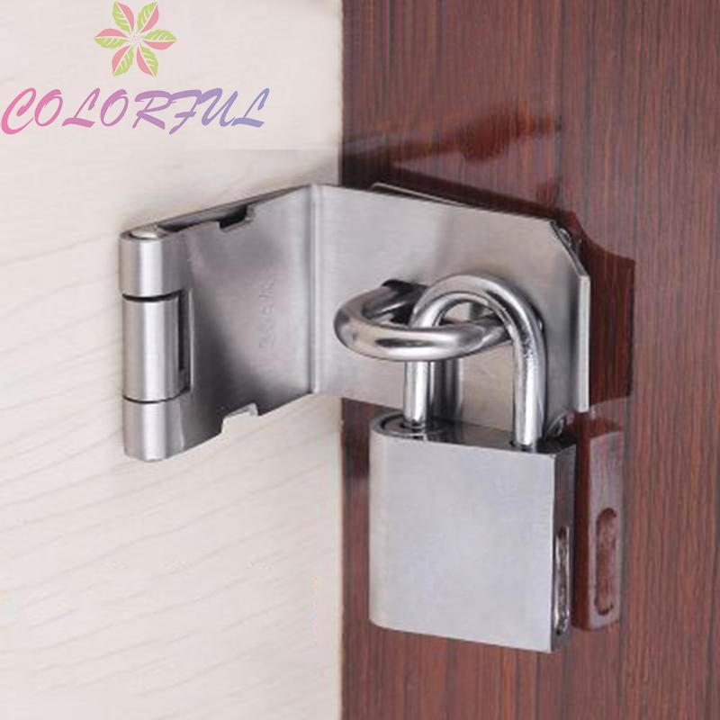 【COLORFUL】Hot Useful Brand New Door Padlock Plate Hasp Latch Lock 1 Set Security