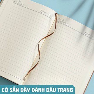 Sổ Tay Ghi Chép A5 200 Trang – Vở Kẻ Ngang Bìa Da PU Cao Cấp, Phù Hợp Làm Quà Tặng