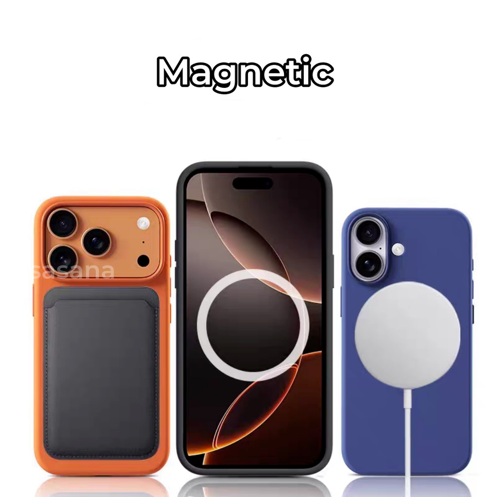 [Chất lượng hàng đầu chính thức 1: 1] Silicon lỏng từ tính cho iphone 17Pro Max / 17Pro / 17 / 17Air Vỏ điện thoại hoạt hình bật lên được trang bị nút điều khiển máy ảnh