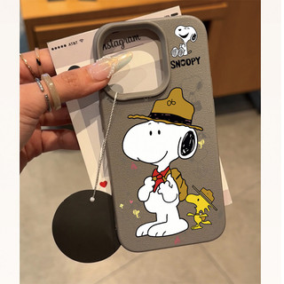 Ba Lô Hoạt Hình Dễ Thương Snoopy Dành Cho OPPO A6 A5 A3 Pro A3X A5X Reno 13 14 12 11 10 Pro 13F 12F 11F 5G 8T 7Z 8Z Vỏ Điện Thoại Màu Kẹo Họa Tiết Lichee Mờ Chống Sốc