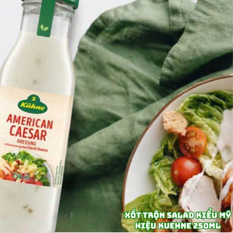 Sốt Trộn Salad Kiểu Mỹ Kuhne AMERICAN CAESAR Chai 250ml, Xốt Trộn Chuẩn Vị Ý