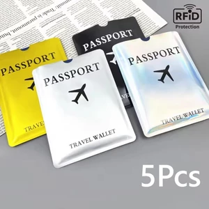 5 Chiếc Lá Nhôm Hộ Chiếu Bao Dày Mờ Chống Thấm Nước Nhiều Thẻ