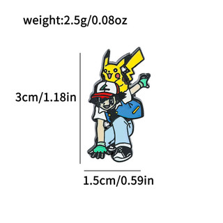 4 Cái / bộ Hoạt Hình Pokemon Kim Loại Huy Hiệu Ash Pikachu Hợp Kim Thổ Cẩm Trang Trí Phụ Kiện Pin