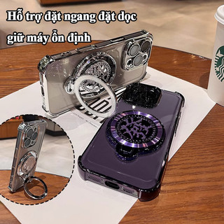 Ốp lưng iPhone chống sốc túi khí, giá đỡ Gyro xoay cho iPhone 17 Air 16 15 14 13 12 11 Pro Max