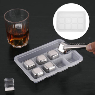 Bộ 8 viên đá vĩnh cửu, tặng kẹp tinh tế! Bề mặt đánh bóng inox 304, làm lạnh nhanh gấp 3 lần.