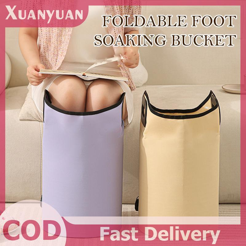 XUAN Di Động Có Thể Gập Lại Ngâm Sâu Bồn Tắm Chân Xô Cao Có Chức Năng Thoát Nước Cho Gia Đình Spa Thư Giãn Du Lịch Ấm Ngâm Để Chăm Sóc Bàn Chân VN
