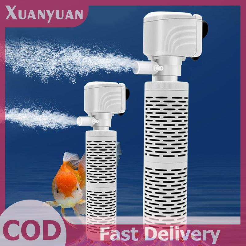 XUAN 3 Trong 1 Bể Cá Lọc Bơm Im Lặng Cá Chìm Khí Oxy Máy Hút Khí Bể Cá Máy Bơm Không Khí Nước Máy Bơm Sóng Máy Làm VN