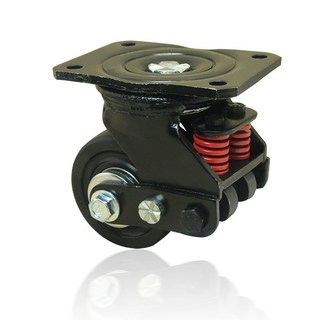 3inch Im Lặng Giảm Chấn Đa Năng Bánh Xe 400kg Lò Xo Chống Địa chấn caster Thiết Bị Nặng Cổng Bánh Xe Công Nghiệp
