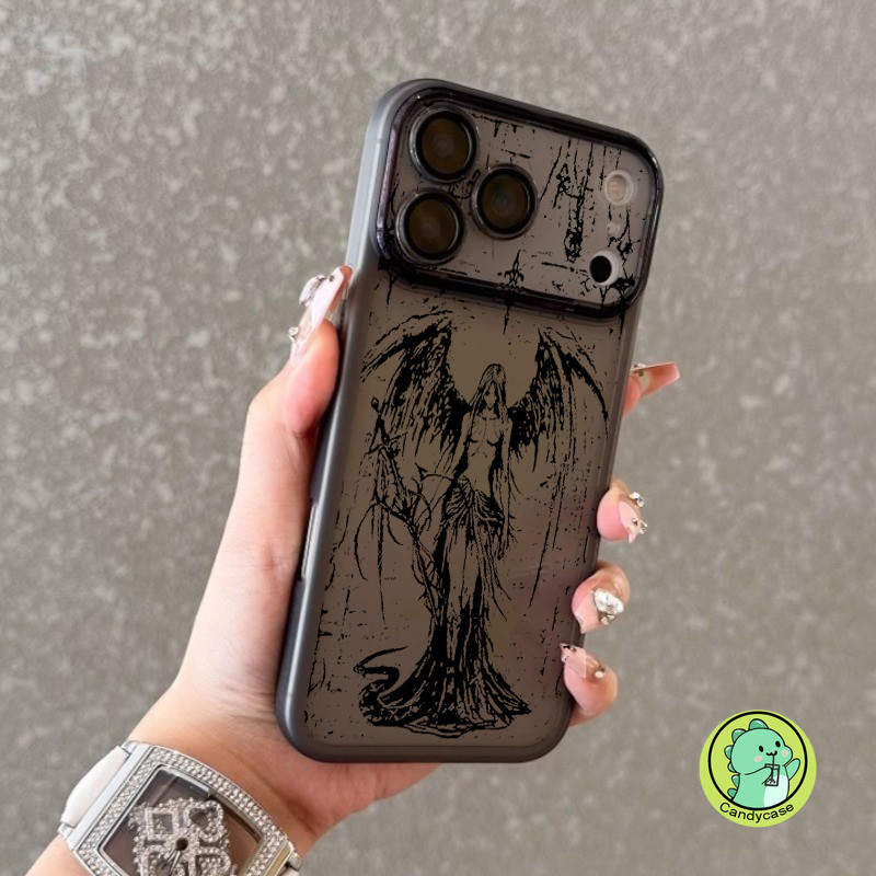 Ốp Điện Thoại Thiên Thần Bóng Tối Vintage Gothic Cho Tecno Camon 40 Premier 30 30S POP 10 10C 9 8 7 Pova 7 6 Pro Neo Power 70 Spark Go 1S 5G 4G Vỏ Chống Sốc Y2K Dễ Thương Có Ống Kính Kính