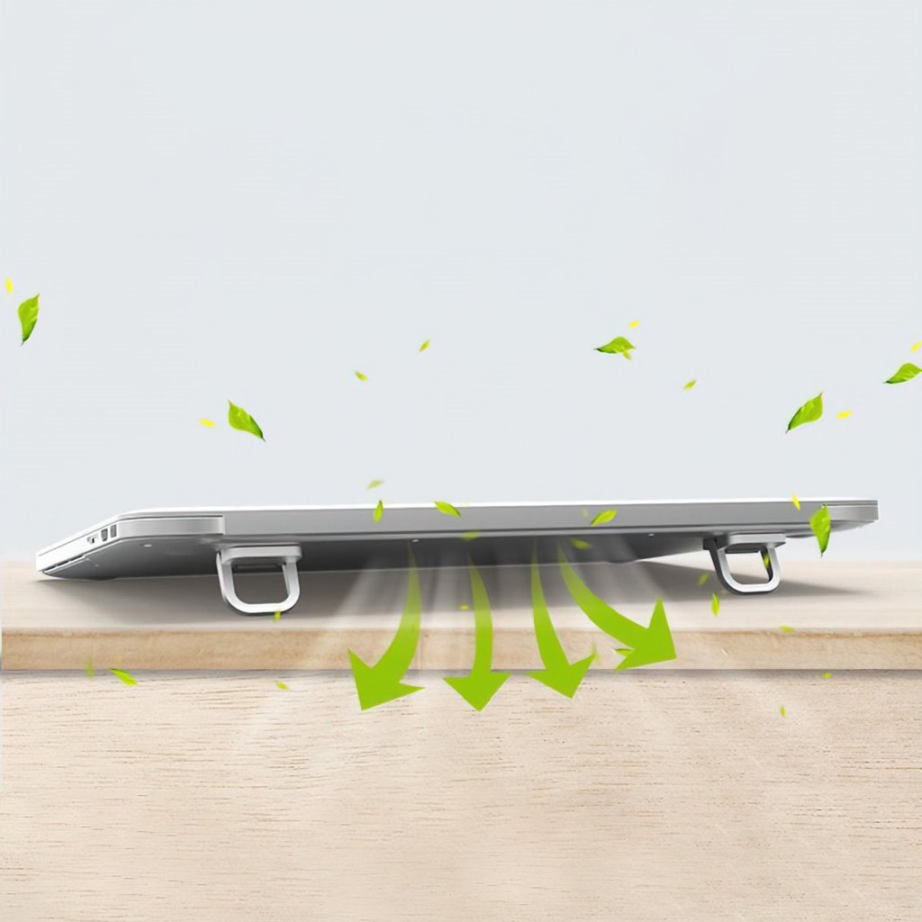 2 Chiếc Di Động Tản Nhiệt Laptop Đứng Vô Hình Dính Chân Đế Bàn Phím Nâng Cao Miếng Lót