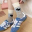 Hoạt Hình Dễ Thương Chó Con Mèo Con Tất Nữ Mùa Hè Giữa Ống Tất Cotton Nguyên Chất Ins Hợp Thời Trang Phiên Bản Hàn Quốc