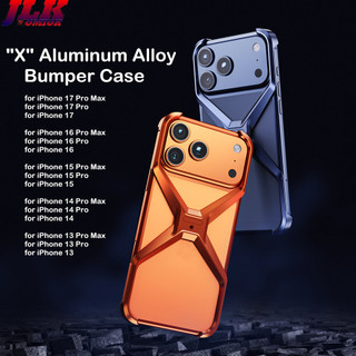 [JLK] Ốp điện thoại không vành hợp kim nhôm loại X có thể tháo rời cho iPhone 17 17Pro 16 15 14 13 Pro Max Vỏ chống sốc tản nhiệt kim loại Funda