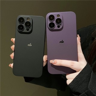 Ốp Lưng Siêu Mỏng Sang Trọng Mờ Cho iPhone 17 16 15 14 13 12 11 Pro Max 14 plus Kính Bảo Vệ Camera Vòng Cứng