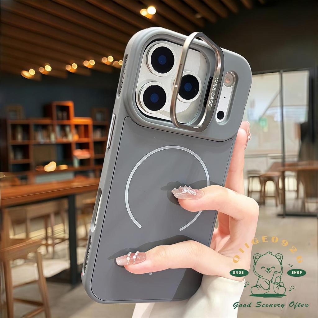 【 Ốp lưng iPhone17 】 Vỏ điện thoại từ tính hình dạng lỏng màu cam iphone17 Pro Max 16 15 14 13 12 cho vỏ iPhone Vỏ mềm silicon TPU chống sốc