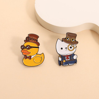 Mũ cơ khí retro steampunk mèo và vịt bằng thổ cẩm, phù hợp làm quà tặng
