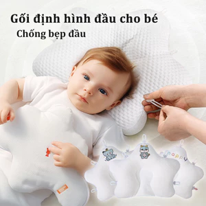 Gối định hình đầu cho bé, Có Dây Rút Điều Chỉnh, chống bẹp đầu, Giúp Bé Ngủ Ngon, cho mùa hè