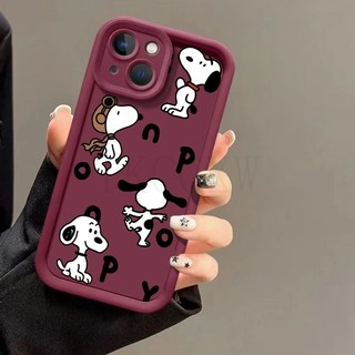 Tương thích với Vivo V50 V30 Pro V30E Y29 Y12 Y15 Y17 Y20 Y20i Y20S Y31 Bảng chữ cái tiếng Anh Snoopy Silicone Soft Cover