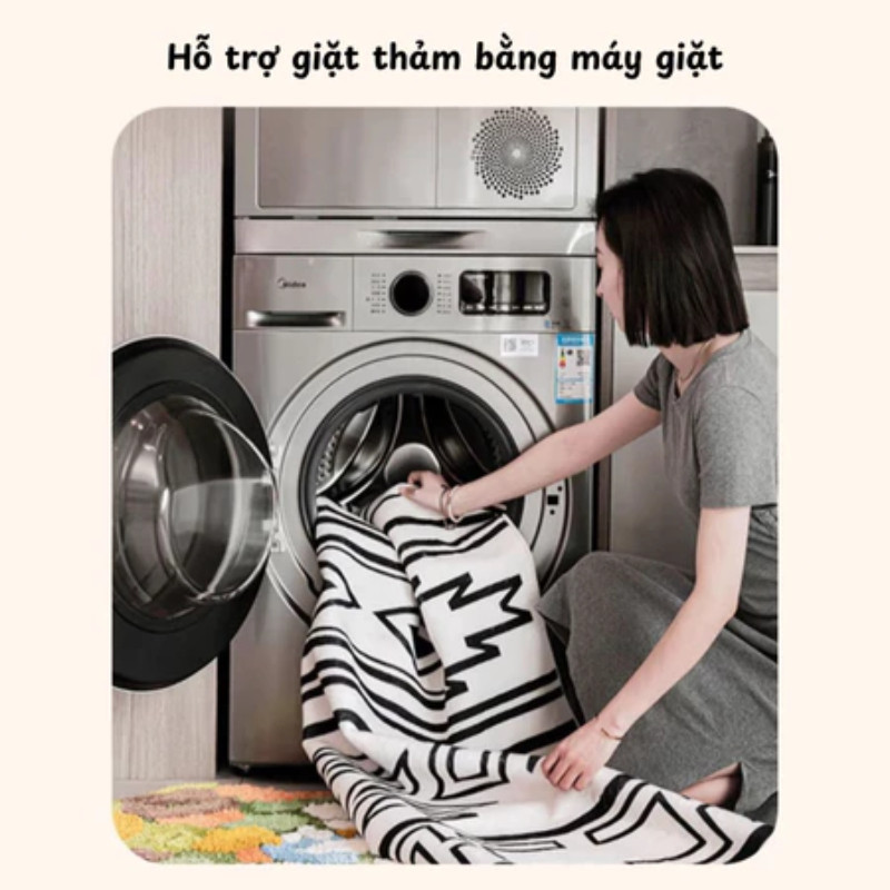 Thảm Cashmere Lông Cừu 40x120cm - Mềm mại, thấm hút tốt, đế chống trượt an toàn, dễ dàng vệ sinh