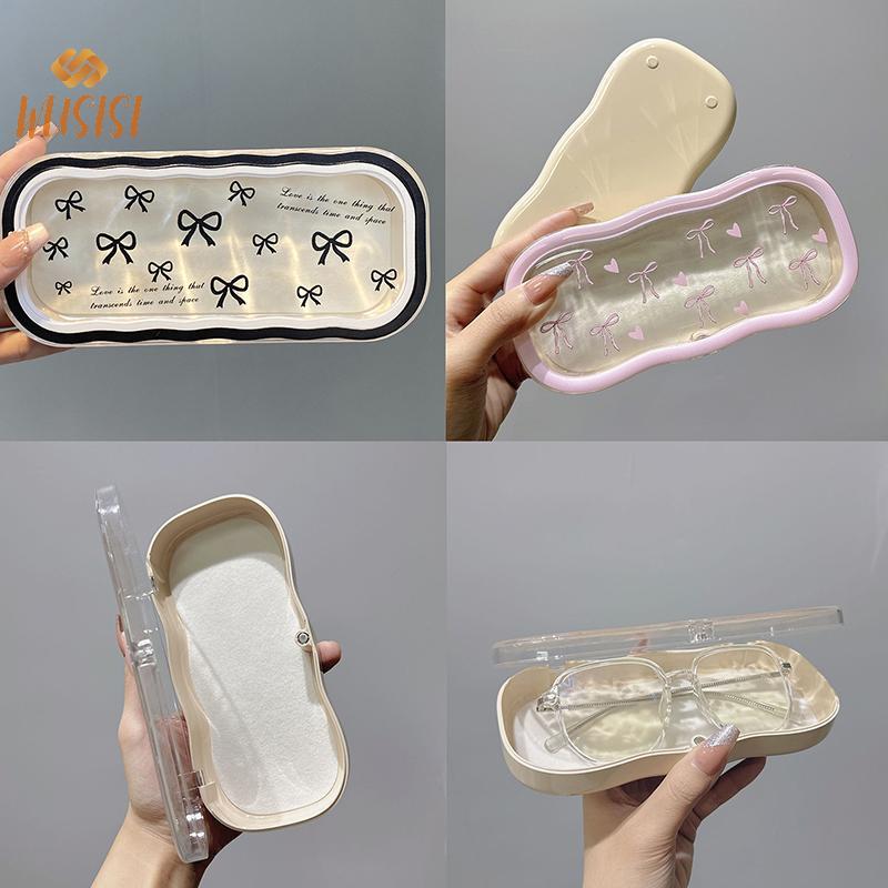 Hộp Đựng Kính Nơ Trong Suốt Thời Trang, Dễ Thương Cho Nữ - Phù Hợp Du Lịch