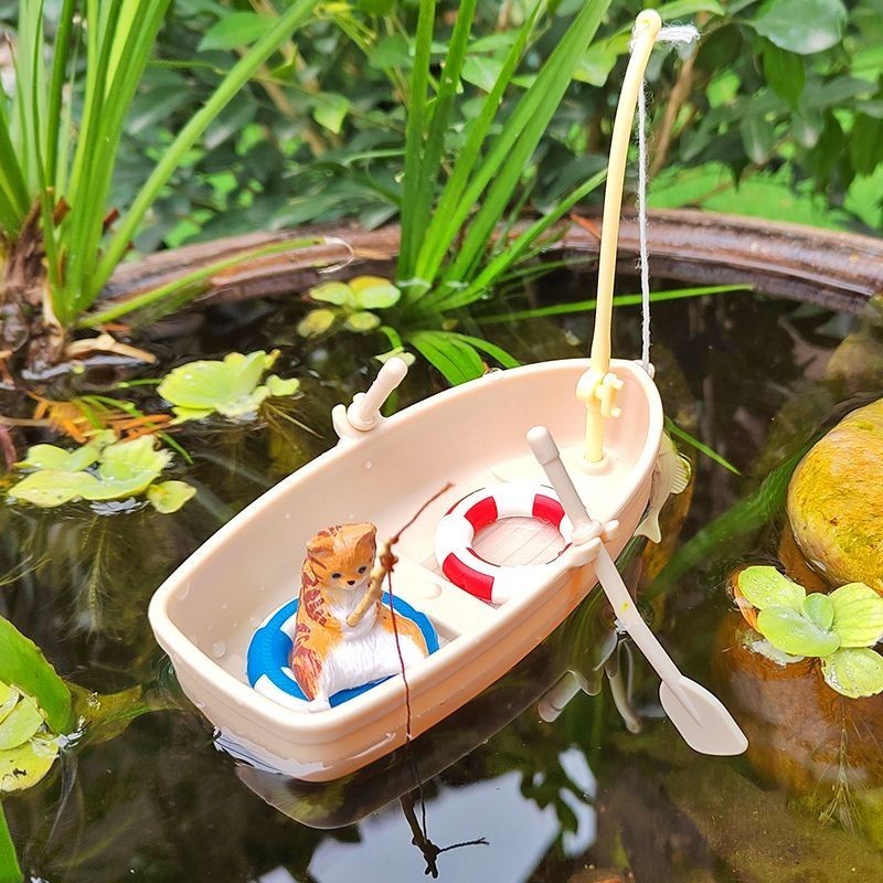 Sáng Tạo Câu Cá Thuyền Nổi Mèo Đồ Chơi Câu Cá Trẻ Em Nổi Đồ Chơi Cá Bể Cá Phụ Kiện