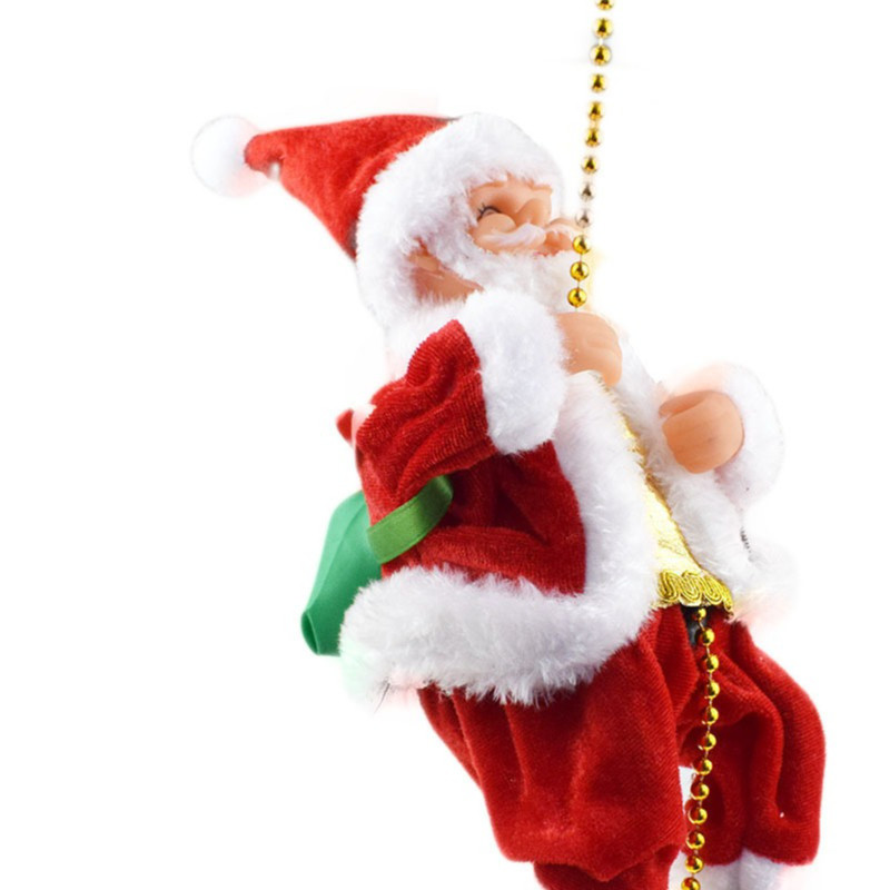 Ông Già Noel Leo Dây,ông Già Noel Leo Thang Tự động,Trang Trí Giáng Sinh, Đồ Chơi Nhạc Đèn Trang Trí Noel