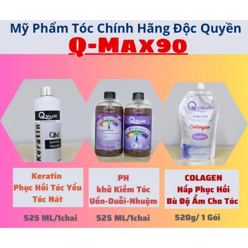 Ủ tóc Collagen Qmax90 phục hồi hư tổn giúp tóc chắc khỏe, mềm mượt ngay lần đầu sử dụng | Trunghair