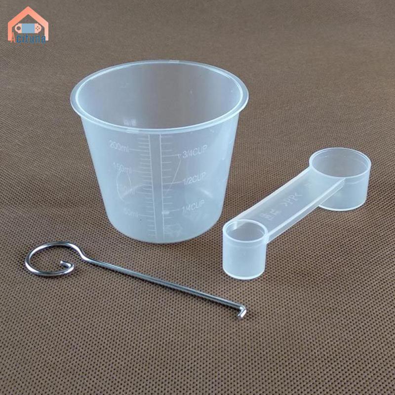 Đo Thìa Bộ Cốc Đo Thìa Cốc Tay Cầm Dài Muỗng Dụng Cụ Loại Bỏ Mái Chèo Thanh Khuấy Làm Bằng Thép Không Gỉ Và PP Thích Hợp Cho Nhà Ký Túc Xá Ba