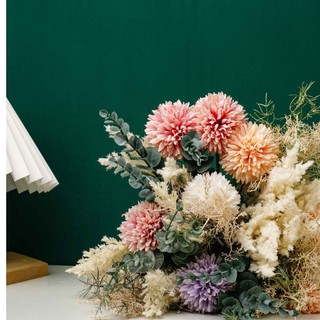 Hoa Giả Bồ Công Anh Bó Lụa Cao Cấp Decor Nhà Cửa Phong Cách Bắc Âu Vintage Cỏ Lau Lá Khuynh Diệp Trang Trí Phòng Khách Tiệc Cưới Chụp Ảnh Cắm Bình Phụ Kiện Nhựa Nhân Tạo Đẹp Sang Trọng Hiện Đại Quán Cafe