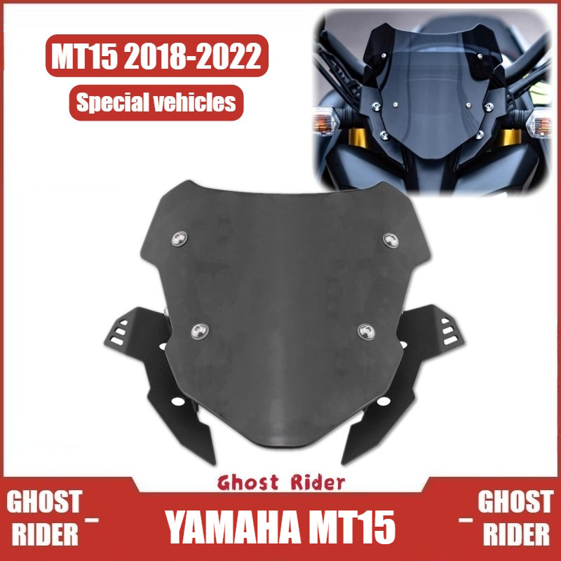 Dành Cho Xe YAMAHA MT15 MT125 2018-2022 Xe Máy Sửa Đổi Kính Chắn Gió Màn Hình Gió Máy Lọc Gió