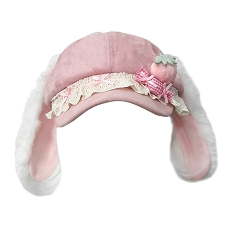 Mũ cosplay thỏ tai mềm cotton cho sự kiện và hàng ngày