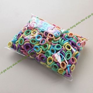Túi 500 dây thun cột tóc, chun buộc tóc đủ màu cho bé siêu co dãn đàn hồi không gây đứt tóc
