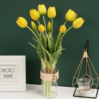 Hoa Tulip Giả Cao Su Cao Cấp Cảm Ứng Như Thật Decor Trang Trí Nhà Cửa Phụ Kiện Chụp Ảnh Phong Cách Bắc Âu Bó 5 Cành Đẹp Sang Trọng Cho Phòng Khách Ngủ Tiệc Cưới Sinh Nhật Quà Tặng Đạo Cụ Studio Nội Thất Mềm Mại Bền Màu Đa Dạng Sắc Latex Silk