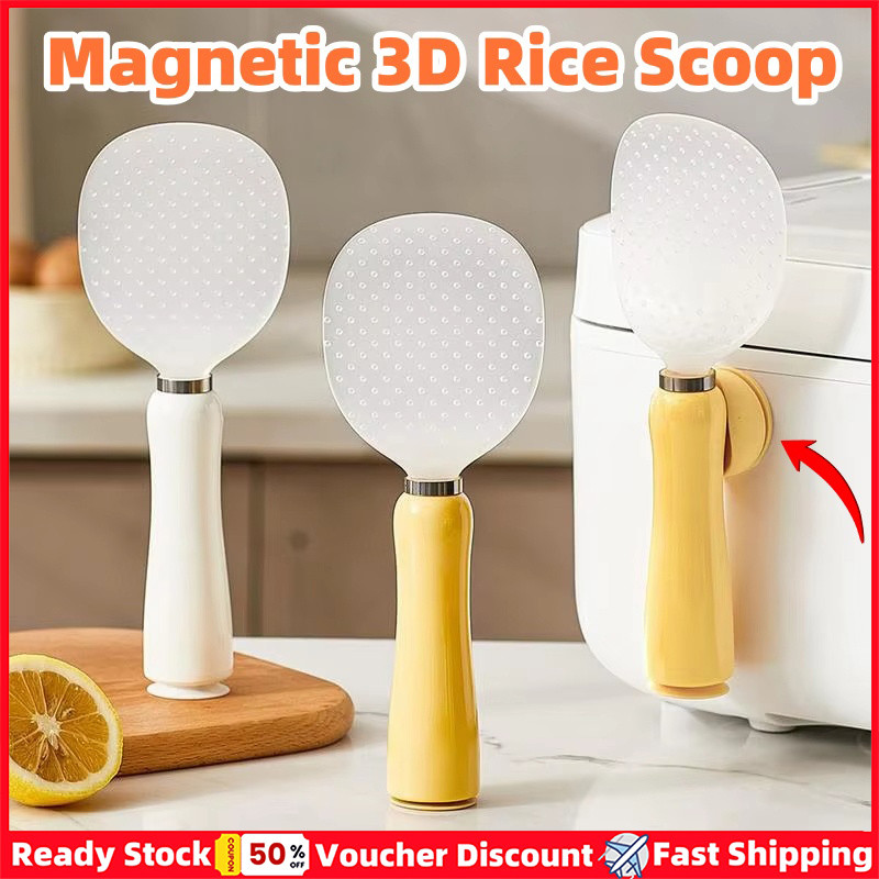 2 Chiếc Sáng Tạo Thìa Cơm Từ Tính Chống Dính Chịu Nhiệt Dày Đứng Thìa Cơm Cho Dụng Cụ Nhà Bếp