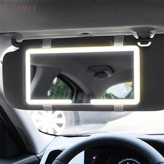 SMNJ Xe LED Trang Điểm Gương Ba Bánh Răng Điều Chỉnh Tấm Che Nắng Nội Thất Gương Phía Sau Có Thể Điều Chỉnh Độ Sáng Màn Hình Cảm Ứng Tự Động Vanity Gương Mới