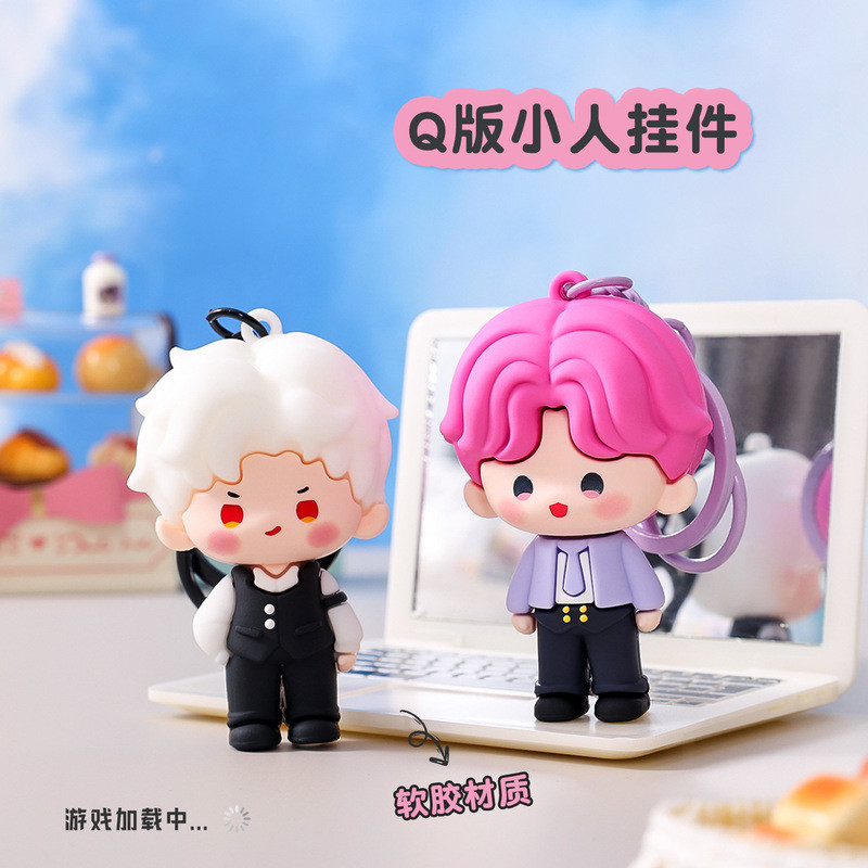 Móc khóa hình Chibi Love and Deepspace – Mặt dây chuyền nhân vật Mini 3D dễ thương, Phụ kiện quyến rũ & quà tặng túi Anime