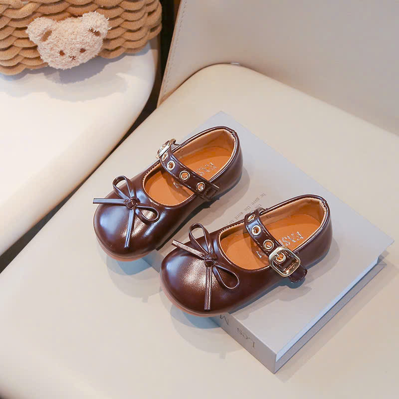 giày búp bê bé gái giày bệt cho bé da PU mềm đen trắng nâu không bám bụi êm chân đế dẻo đính đá điệu đà BB933 (có video)