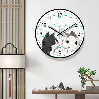 Đồng hồ treo tường hiện đại Bắc Âu Đồng hồ treo tường họa tiết động vật hoạt hình 8 inch Thích hợp cho phòng ngủ gia đình
