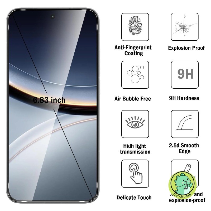 Kính Cường Lực 2 Mảnh Cho Redmi A5 A4 Pro A3 Pro A3X A2 Plus A1 Plus Turbo 4 Pro 3 A2 + A1 + 5G 4G Kính Cường Lực Bảo Vệ Màn Hình Cao Cấp Full Cover Bảo Vệ Màn Hình