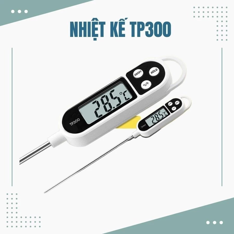 【24H】Nhiệt kế đa năng KAW TP300 cho phòng bếp đo nhiệt độ thực phẩm và nước pha sữa nhanh chóng với sai số tối thiểu