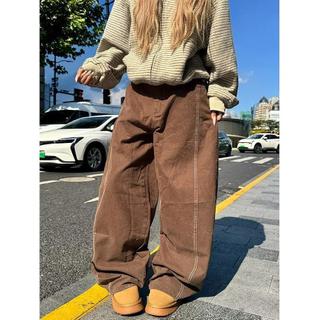 Quần cong phong cách Harajuku nam có đinh tán, thiết kế đa năng phù hợp cho cả nam và nữ