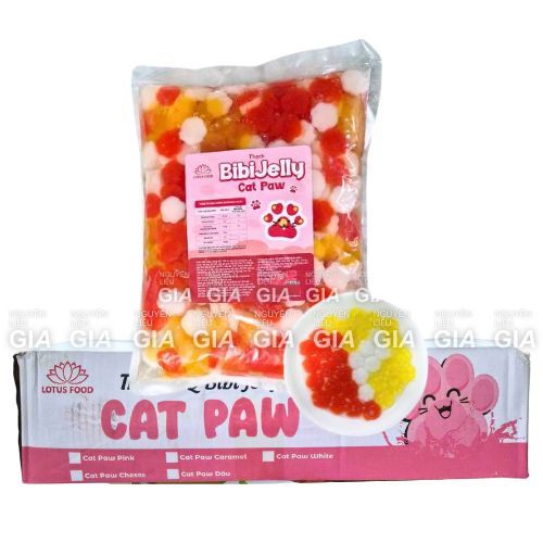 [THÙNG 10 BỊCH] Thạch Lotus chân mèo Paw Cat bịch 1.5kg