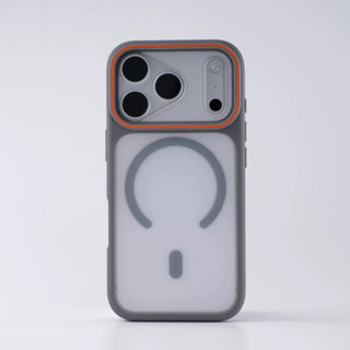 [Cửa sổ lớn / Ốp lưng cứng acrylic mờ / Cam] tương thích cho iPhone 11 12 13 14 15 16 17 pro max
