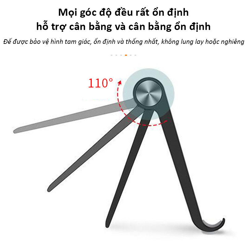 Giá Đỡ Điện Thoại Để Bàn TPE Cao Cấp – Quay 110°, Dùng Cho Ipad Và Điện Thoại, Gấp Gọn Tiện Dụng