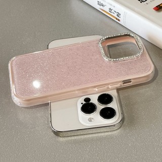 Sang Trọng Sáng Bóng Kim Cương Camera Lấp Lánh Bóng Ốp Lưng Cho iPhone17 16 15 14 13 12 11 Pro Max Plus Vỏ Bảo Vệ Chống Sốc