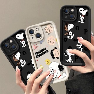 Tương thích với OPPO A18 A38 A58 A78 A79 A98 A57 A77 A77S Bảng chữ cái tiếng Anh Snoopy Silicone Soft Cover